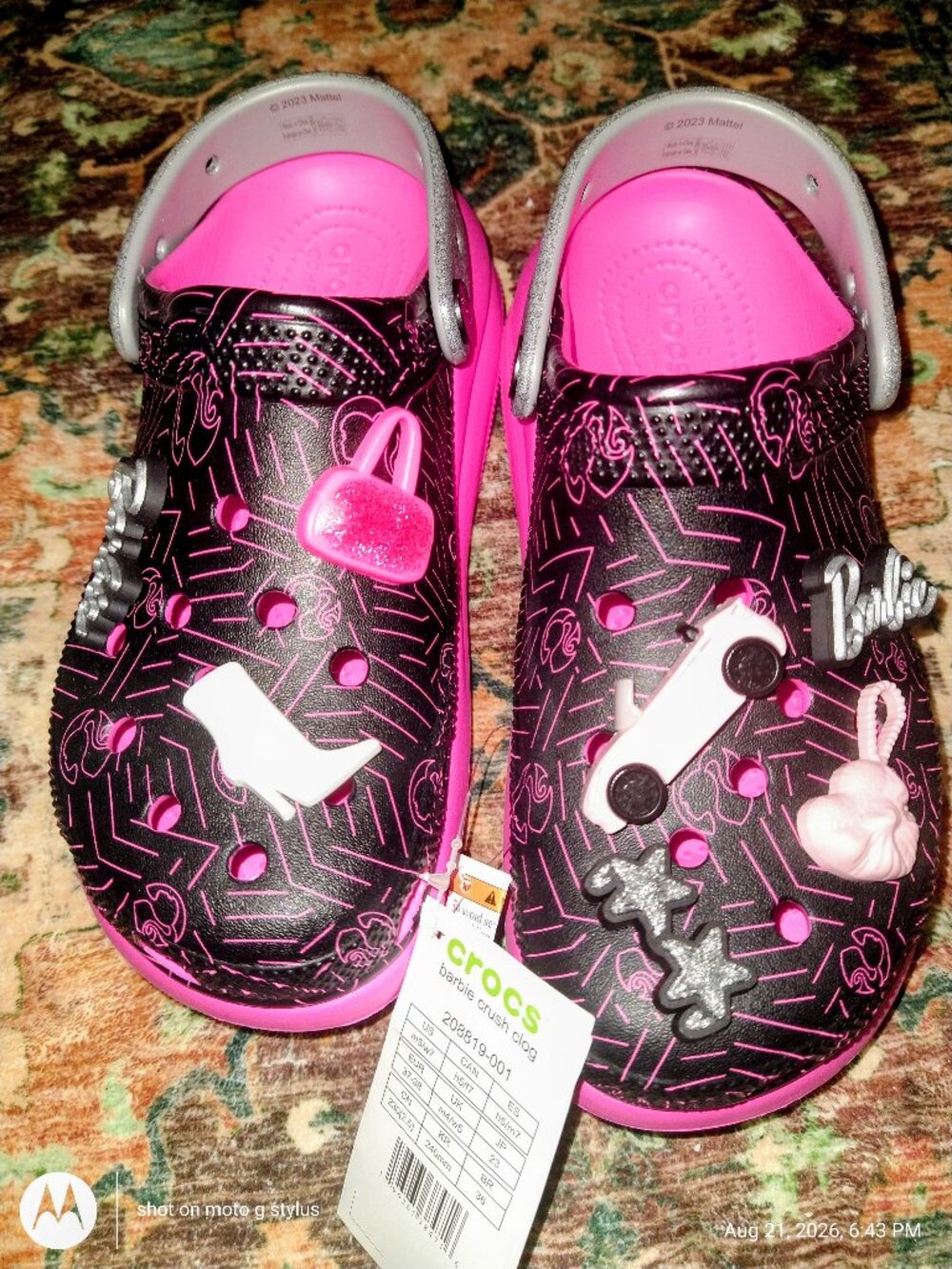 Barbie x Crocs | Crush Clogs Size 7 NWT All 7 Jibbitz